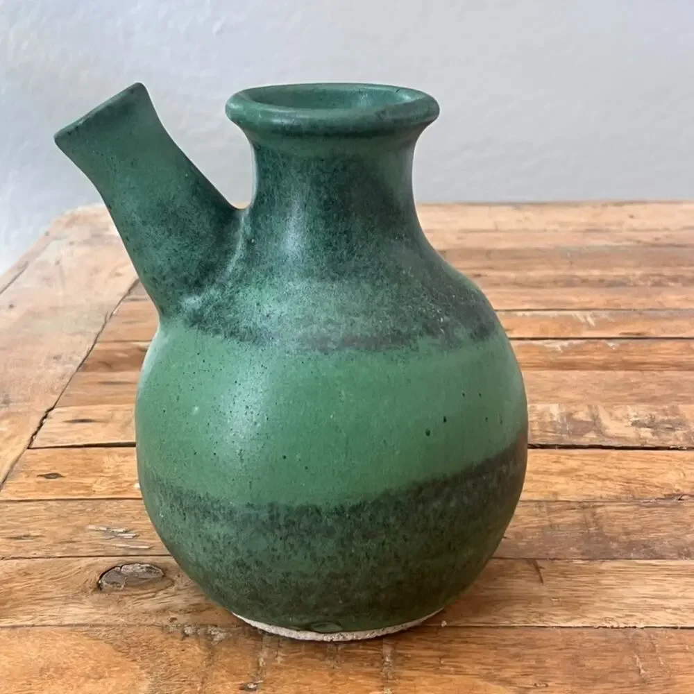 Studio Art Pottery Vassel With Spout 7